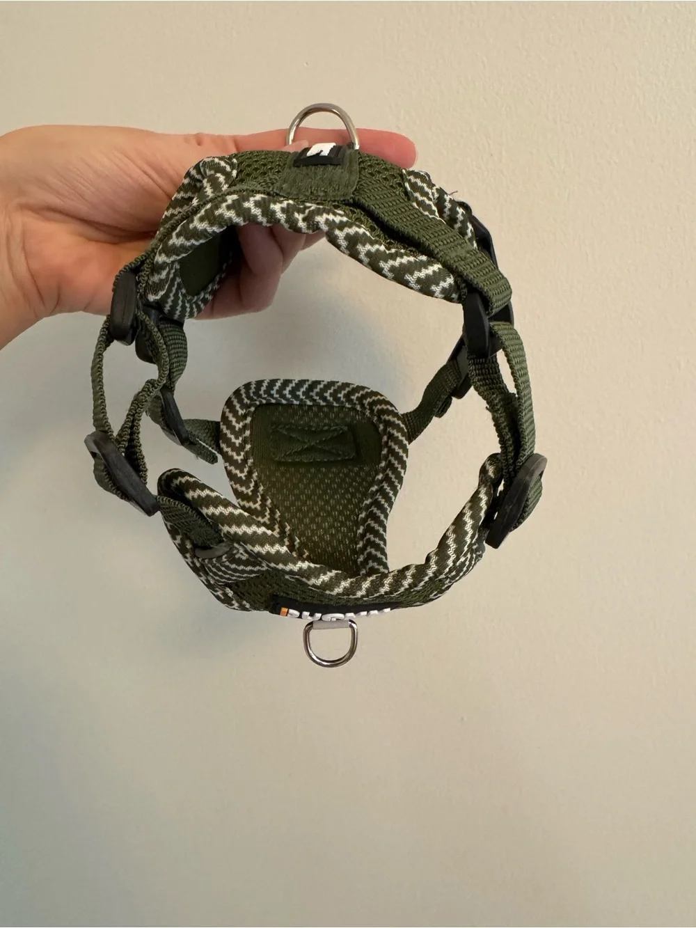 Pair of Olive Green Mesh Pet Harnesses